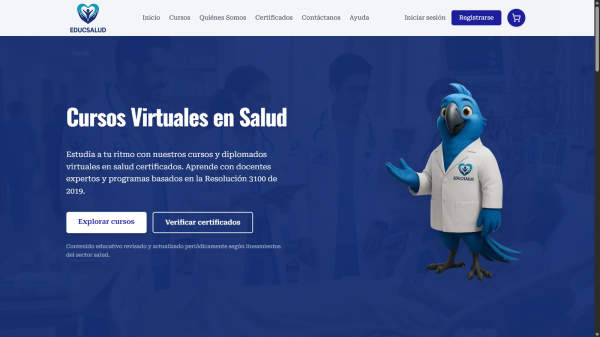 Imagen de sitio web de Educsalud